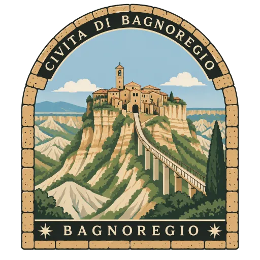Civita di Bagnoregio travel stamp