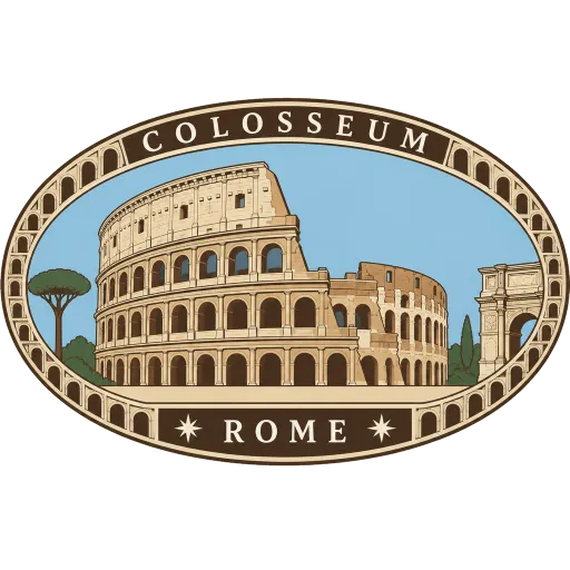 Colosseum travel stamp