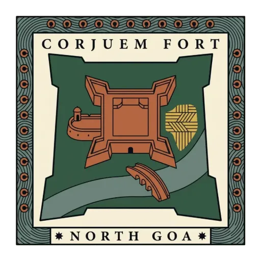 Corjuem Fort travel stamp