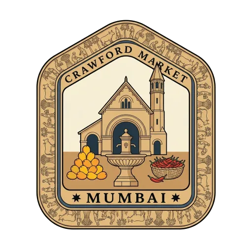 Crawford Market travel stamp