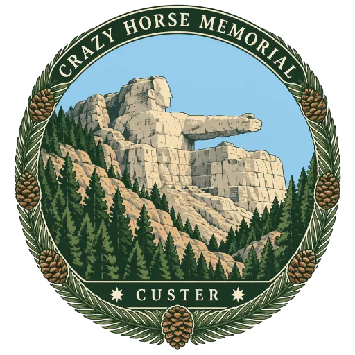 Crazy Horse Memorial travel stamp