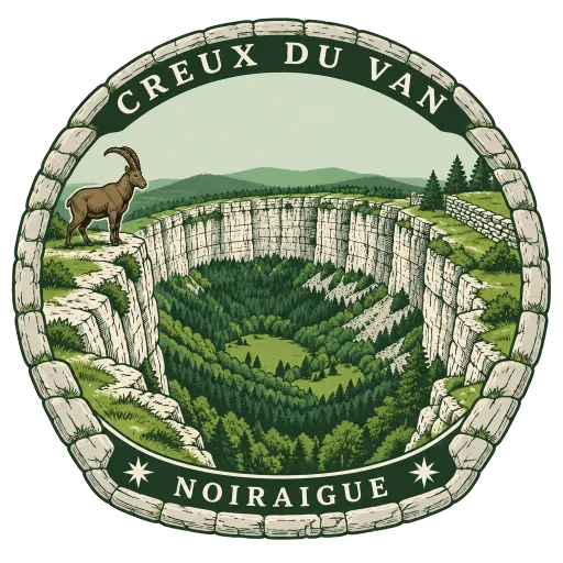 Creux du Van travel stamp
