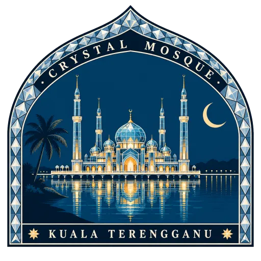 Crystal Mosque travel stamp