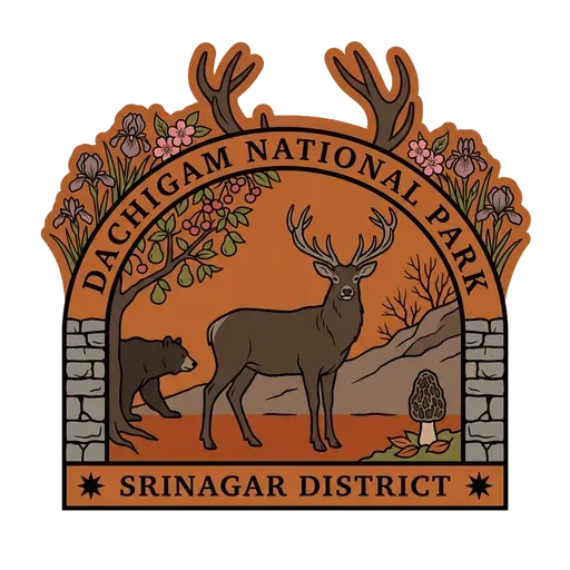 Dachigam National Park travel stamp