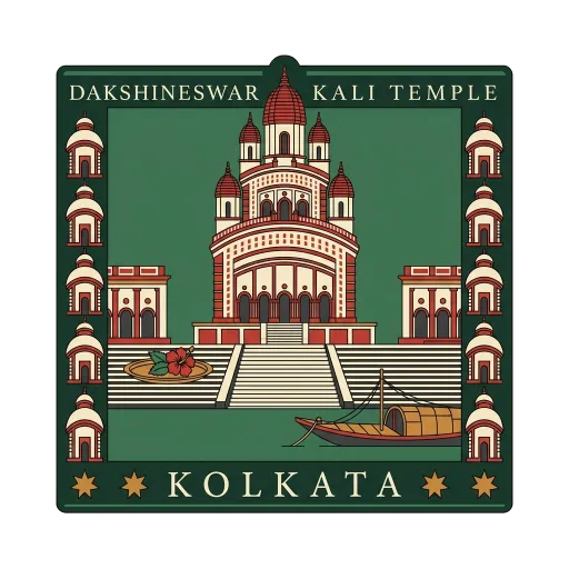 Dakshineswar Kali Temple travel stamp
