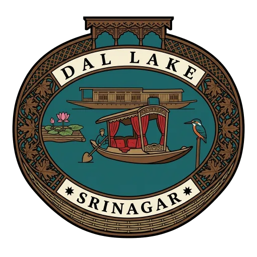 Dal Lake travel stamp