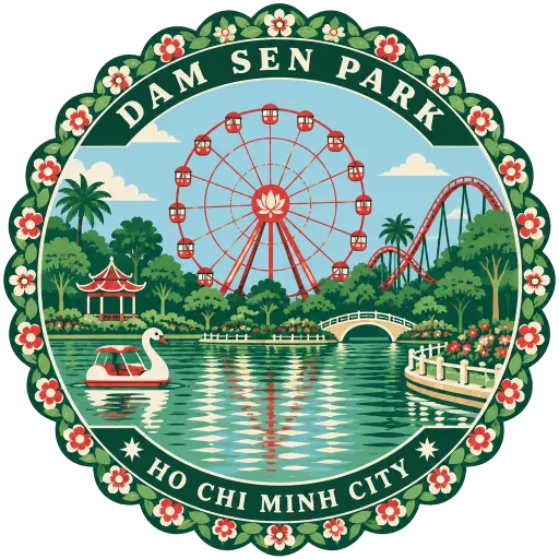 Dam Sen Park travel stamp