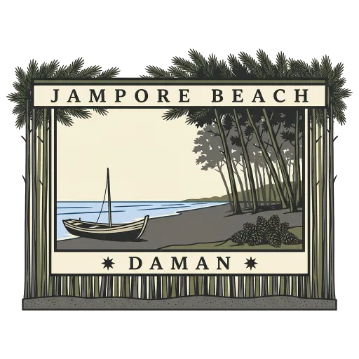 Jampore Beach travel stamp