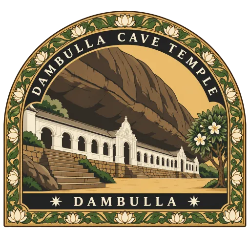 Dambulla Cave Temple travel stamp