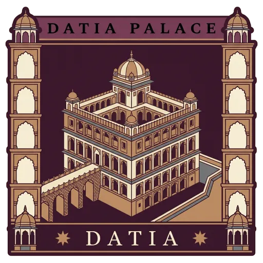Datia Palace travel stamp
