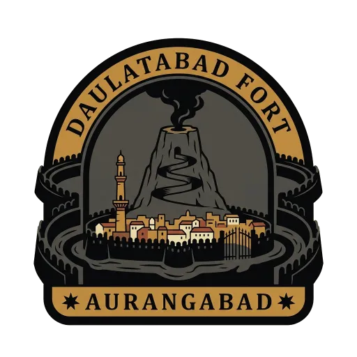 Daulatabad Fort travel stamp