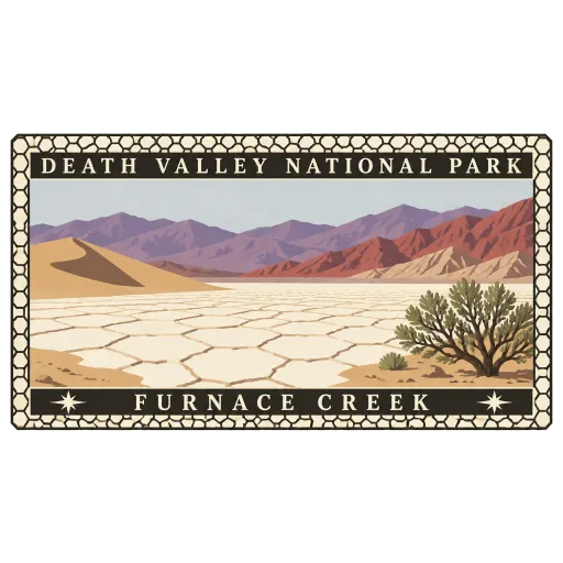 Death Valley National Park travel stamp