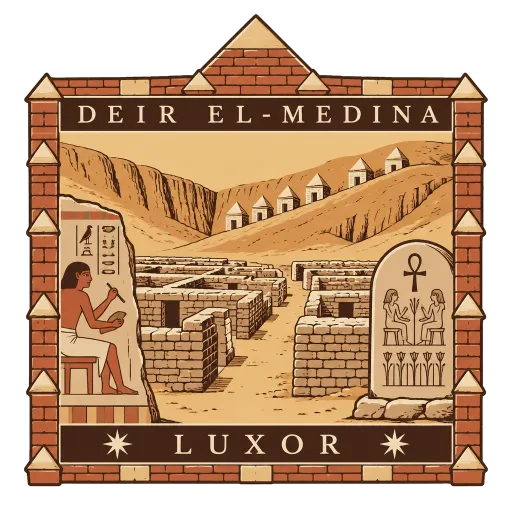 Deir el-Medina travel stamp
