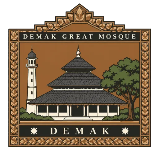 Demak Great Mosque travel stamp