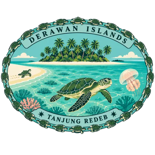 Derawan Islands travel stamp