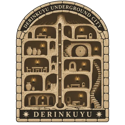 Derinkuyu Underground City travel stamp
