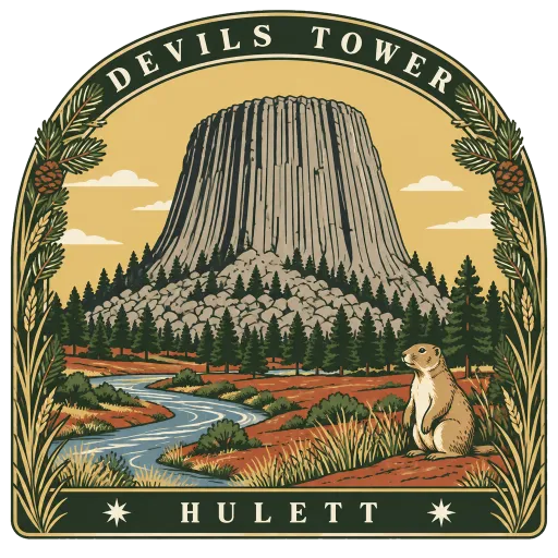 Devils Tower travel stamp