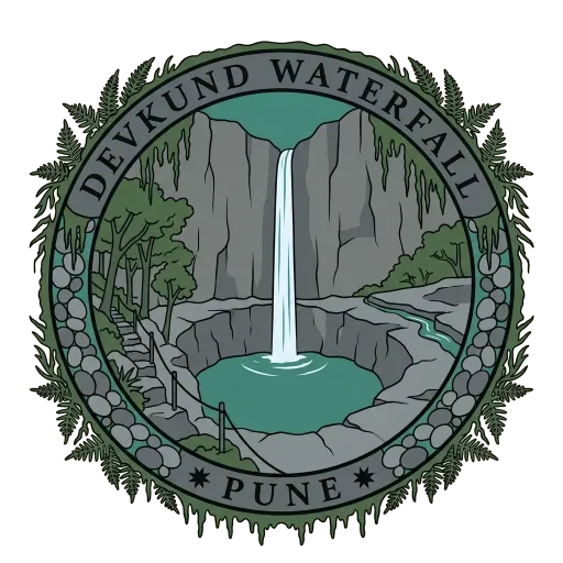 Devkund Waterfall travel stamp