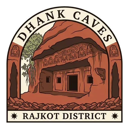 Dhank Caves travel stamp