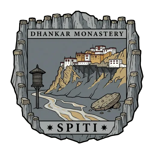 Dhankar Monastery travel stamp