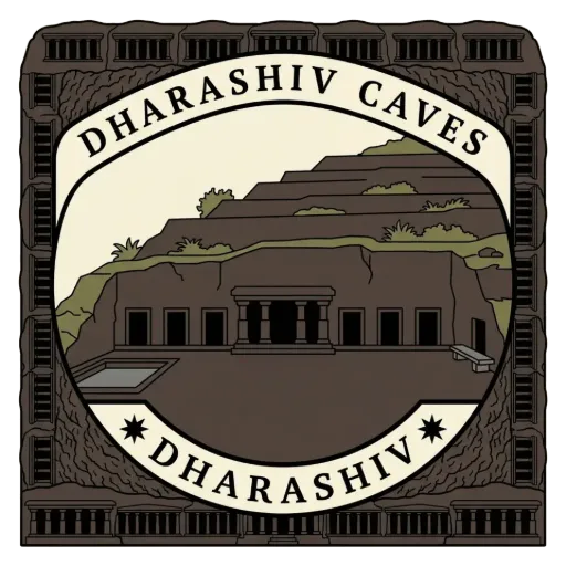 Dharashiv Caves travel stamp