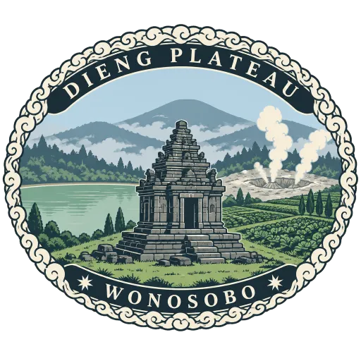 Dieng Plateau travel stamp