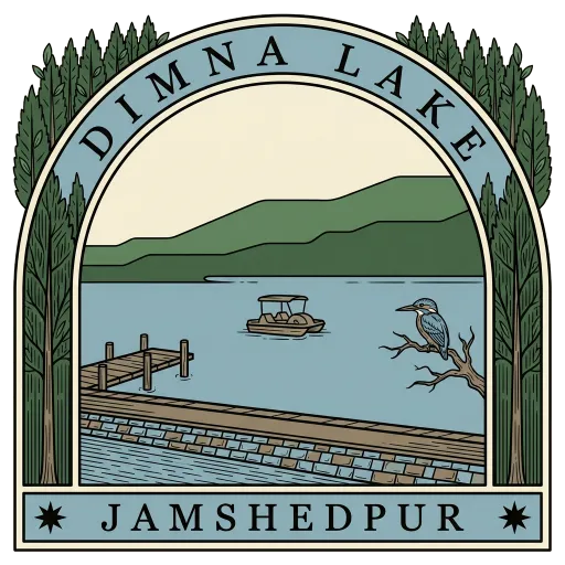 Dimna Lake travel stamp