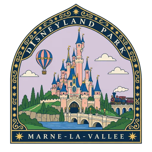 Disneyland Park travel stamp