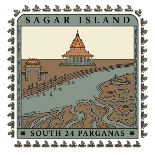 Divar Island travel stamp