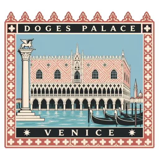 Doge's Palace travel stamp
