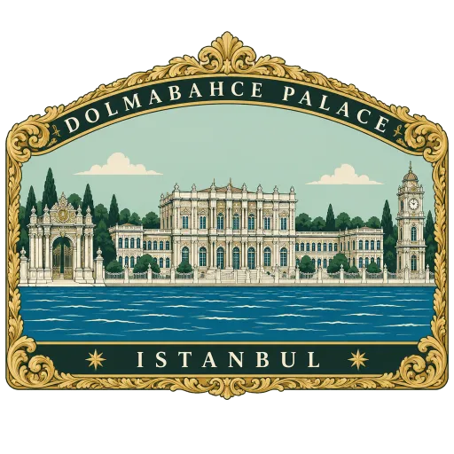 Dolmabahçe Palace travel stamp