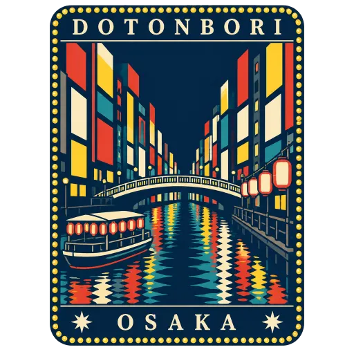Dotonbori travel stamp