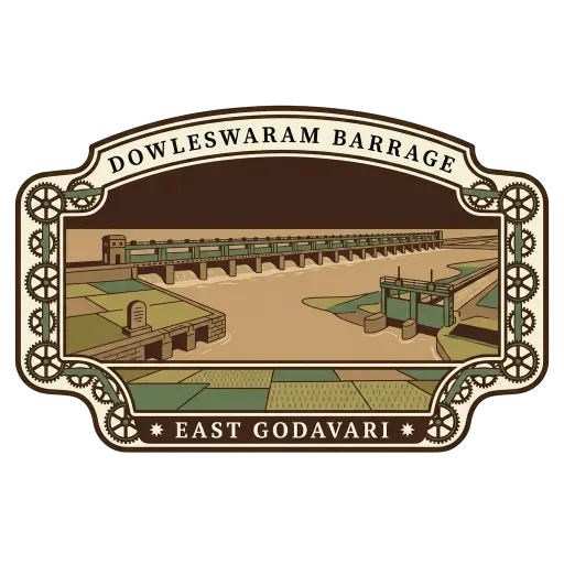 Dowleswaram Barrage travel stamp
