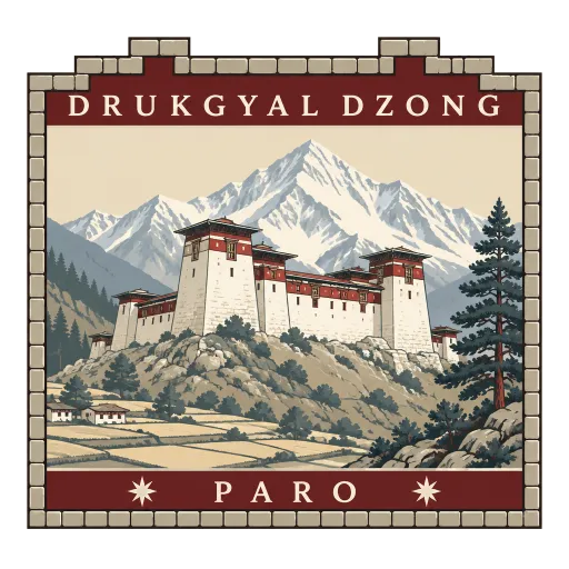 Drukgyal Dzong travel stamp