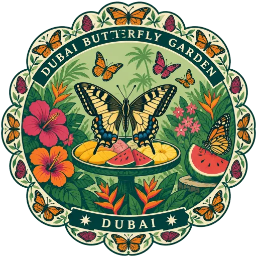 Dubai Butterfly Garden travel stamp