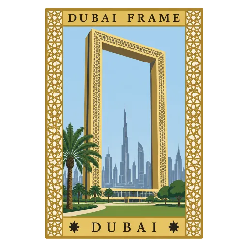 Dubai Frame travel stamp