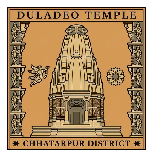 Duladeo Temple travel stamp