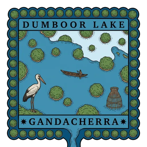 Dumboor Lake travel stamp