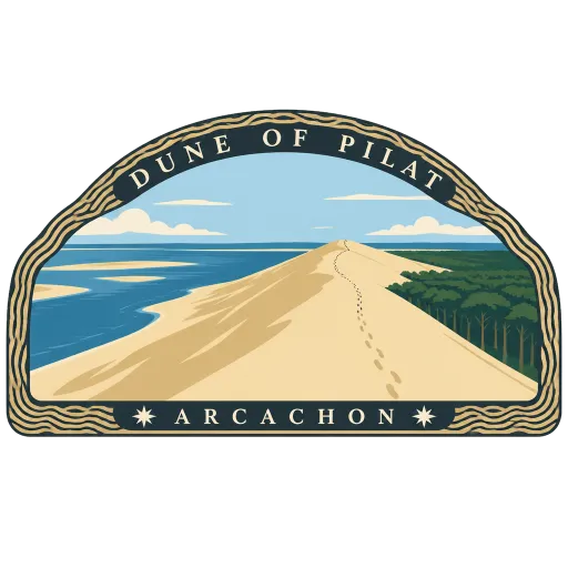 Dune of Pilat travel stamp