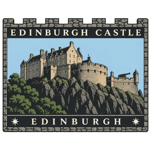 Edinburgh Castle travel stamp