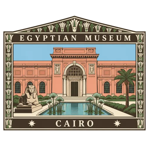 Egyptian Museum travel stamp