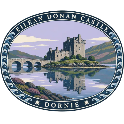 Eilean Donan Castle travel stamp