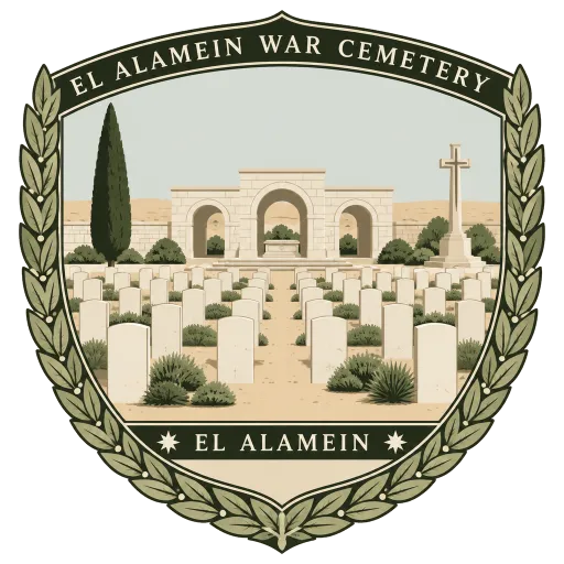 El Alamein War Cemetery travel stamp