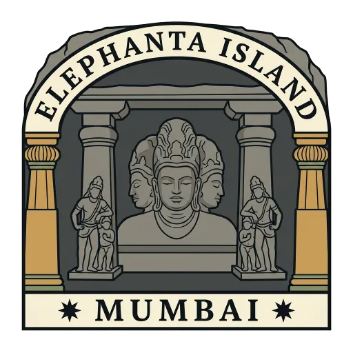 Elephanta Island travel stamp