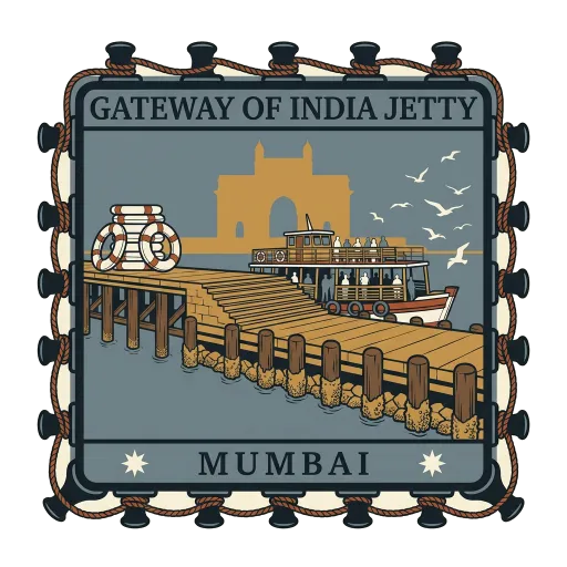 Gateway of India Jetty travel stamp