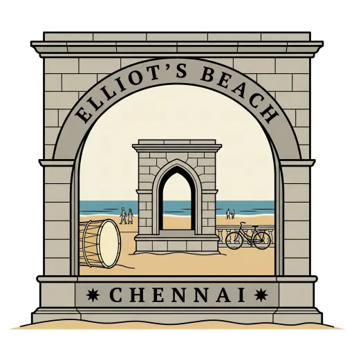 Elliot's Beach travel stamp