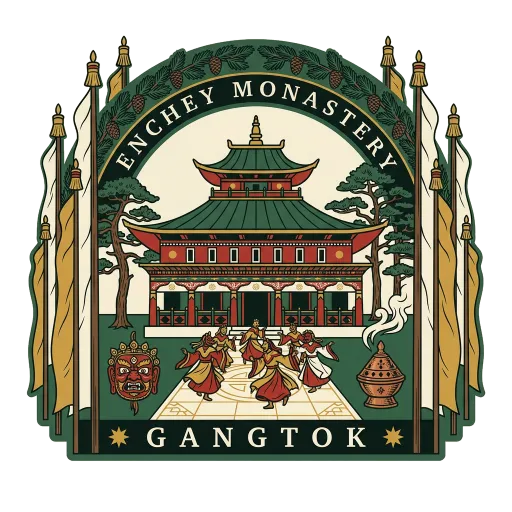 Enchey Monastery travel stamp