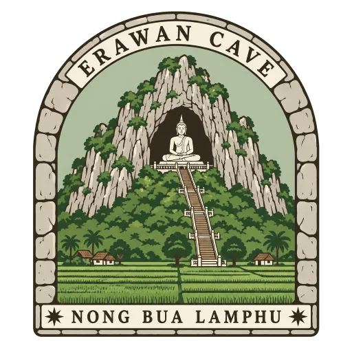 Erawan Cave travel stamp