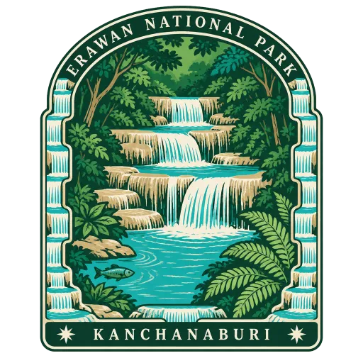Erawan National Park travel stamp