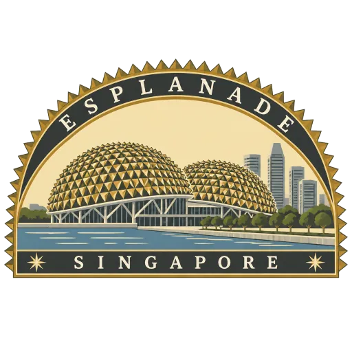 Esplanade, Theatres on the Bay travel stamp